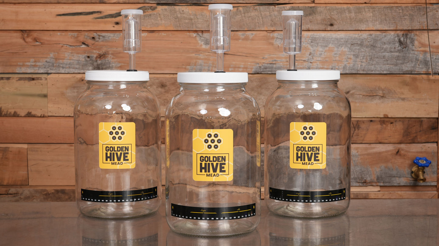 3-Pack Glass Mead Making Starter Kit