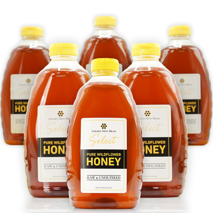 Pure Wildflower Honey Raw & Unfiltered (3lb) Golden Hive Mead